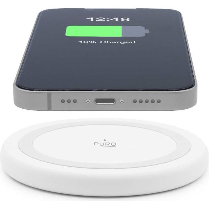 Puro Base di ricarica wireless da 10W (10 W), Caricabatteria senza fili, Bianco