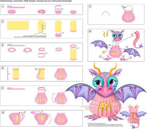 Produktbild Ursus Laternen-Bastelset Drachenlady