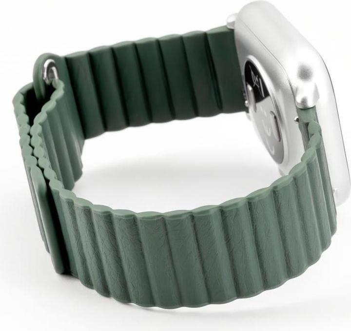 Immagine prodotto Connect Cinturino magnetico a testa piatta da 20 mm in pelle e silicone (130 mm M/L) (20 mm, Pelle - Silicone)