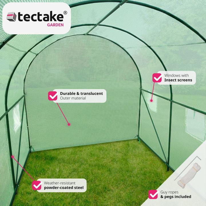 Actual product image tectake Greenhouse foil tunnel