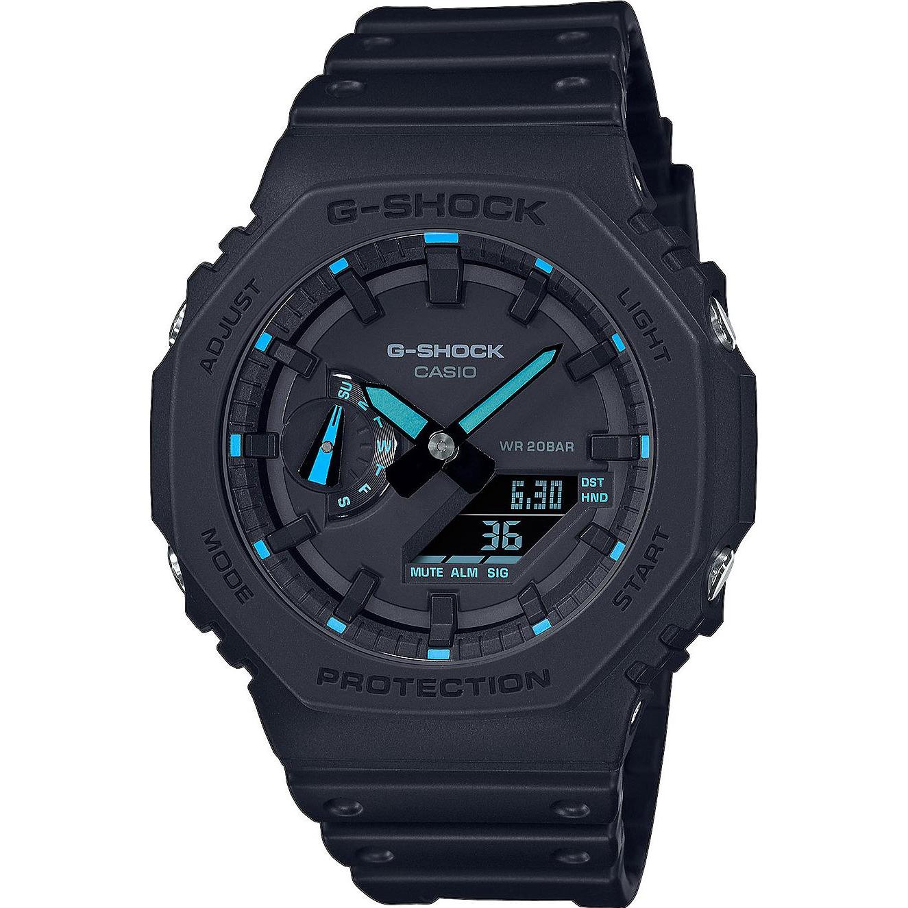G-Shock, Armbanduhr, GA-2100-1A2ER, Schwarz, (Chronograph, 45 mm)
