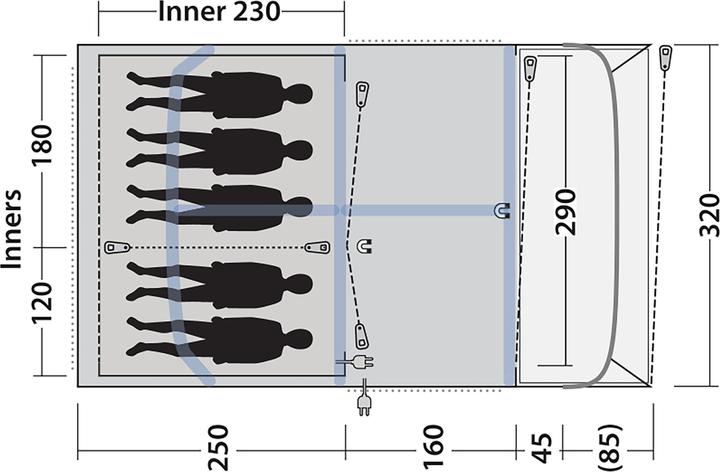 Produktbild Outwell Nashville 5 Air TC (Wurfzelt, 35.80 kg, 5 Personen)