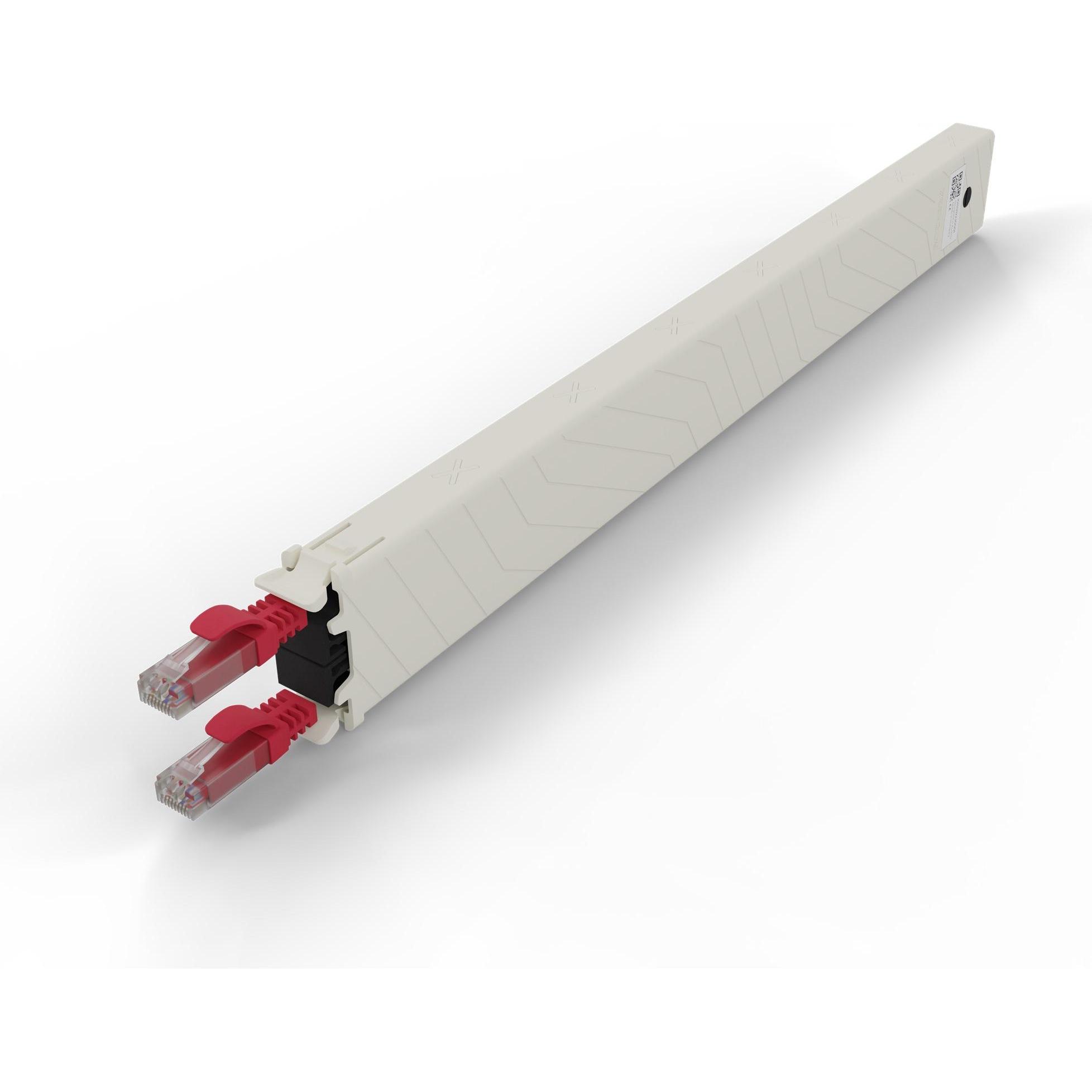 PATCHBOX one / Cassette / 8RU / Cat 6A, UTP, 0.8 m, Rot (U/UTP, CAT6a, 0.80 m), Netzwerkkabel