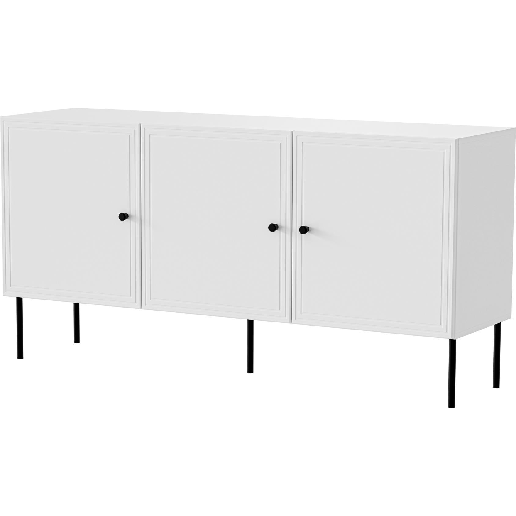 Cama, Kommode + Sideboard, 3D chest of drawers PALAZZO BIS 151x40x75 white matt (151 x 40 x 75 cm)