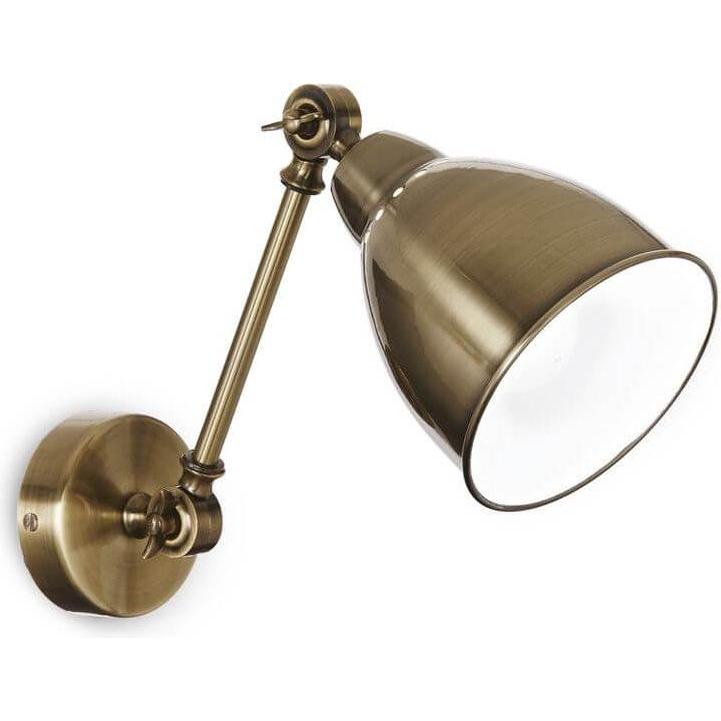 Ideal lux, Wandleuchte + Deckenleuchte, NEWTON Wandleuchte E27 ⌀140mm dimmbar Brüniert 027876 (E27)