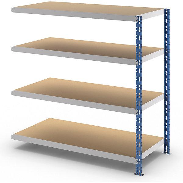 Actual product image eurokraft basic Wide span boltless shelf unit with chipboard shelves, depth 700 mm, extension