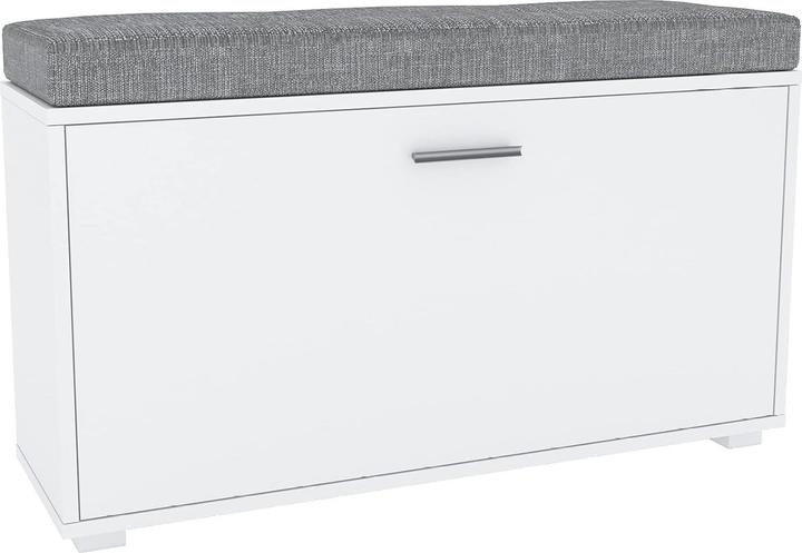 Produktbild Home123 Schuhschrank PELAGO 91 weiss + grau (27 x 27 x 52.50 cm)