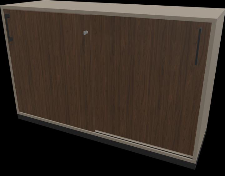 Walnut decor dark with structure, Black, Cubanite grey
