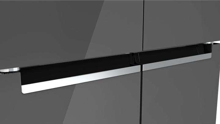 Produktbild Bosch Hausgeräte Serie 4, Kühl-Gefrierkombination mehrtürig, Glasfront, 189.5 x 85.5 cm, Grau, KMC85LEEA (547 l)