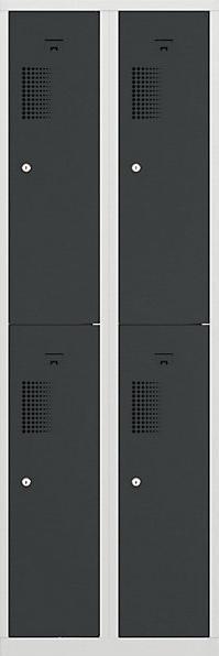 Actual product image eurokraft basic Locker, 4 compartments, width 600 mm (60 cm, 180 cm)