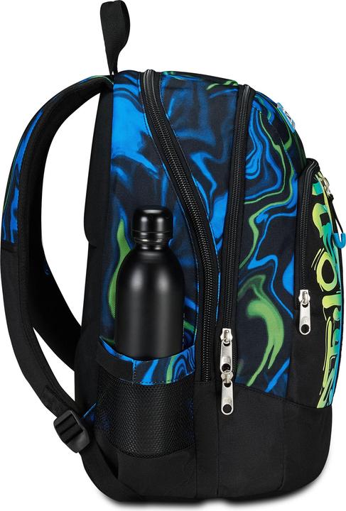Actual product image Seven Advanced School Backpack, Black Blue, Multi-Shade Boy, Double Compartment Backpack with Wirele (3.20 l)