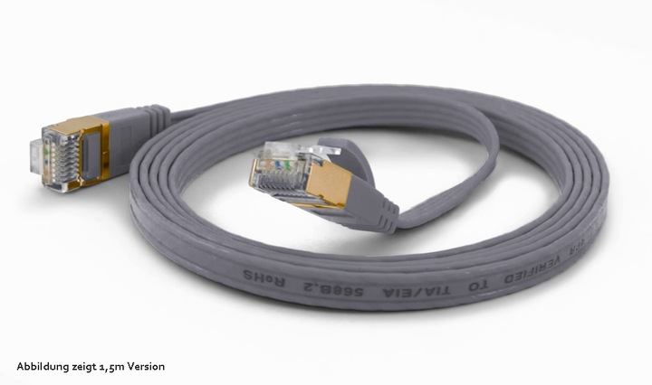 Actual product image Wantec Flat CAT6A FTP patch cable (F/UTP, CAT6a, 0.50 m)