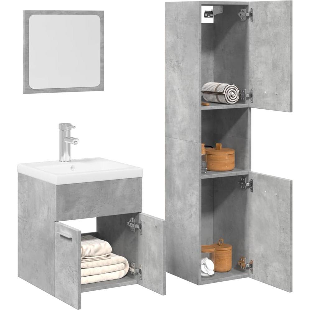 VidaXL, Badmöbelset, 3-tlg. Badmöbel-Set