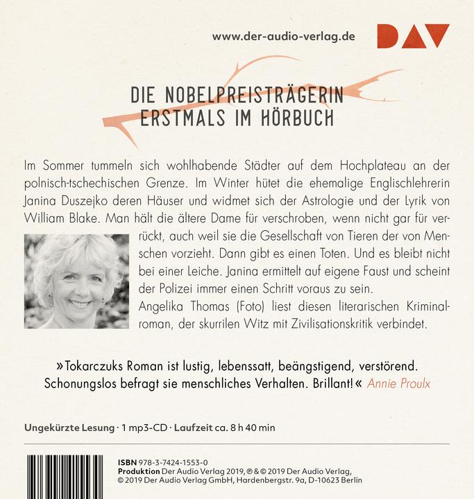 Produktbild Gesang der Fledermäuse (Olga Tokarczuk, Doreen Daume, Angelika Thomas, Deutsch)