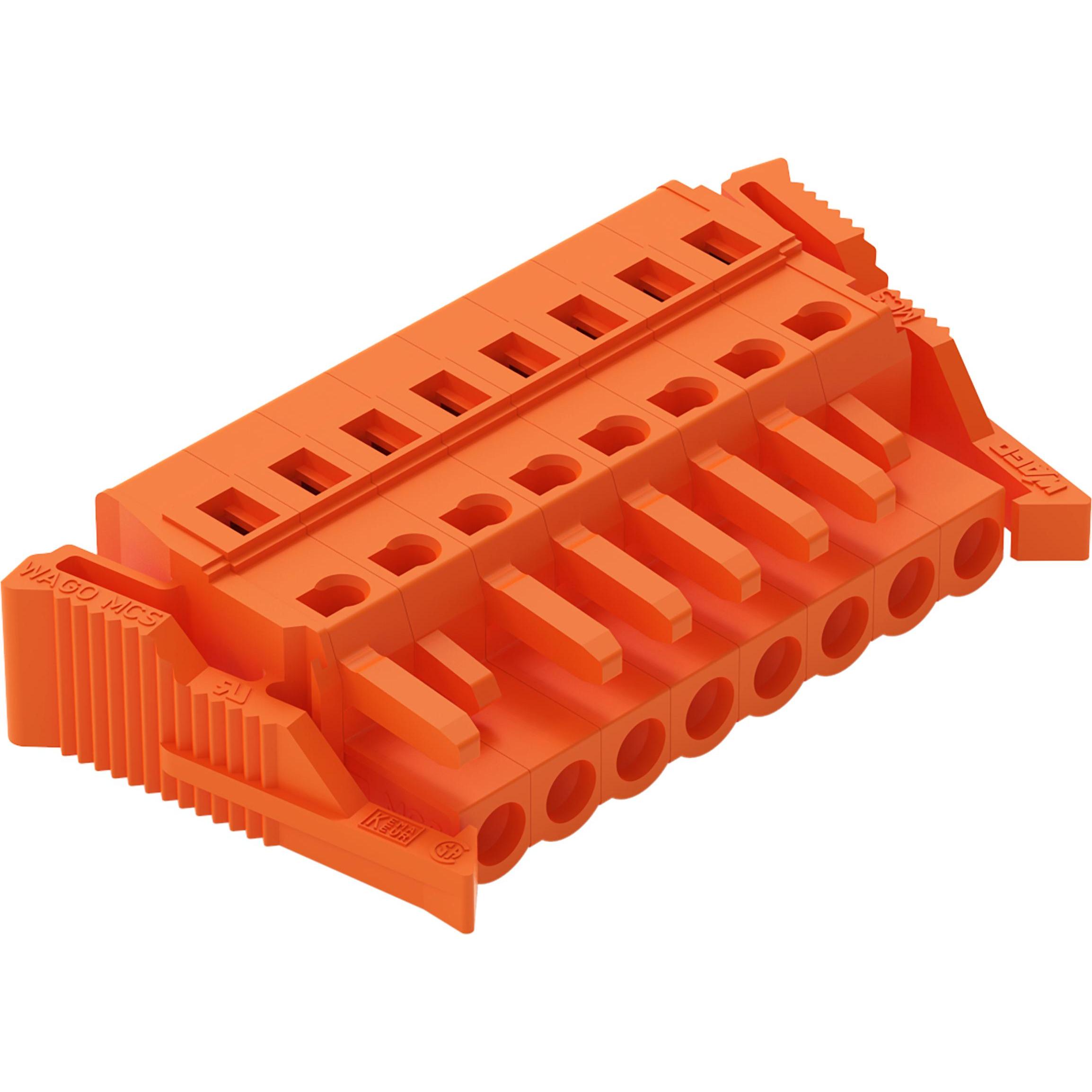 Wago Connettore femmina, Cavo + Spina elettrica, Arancia