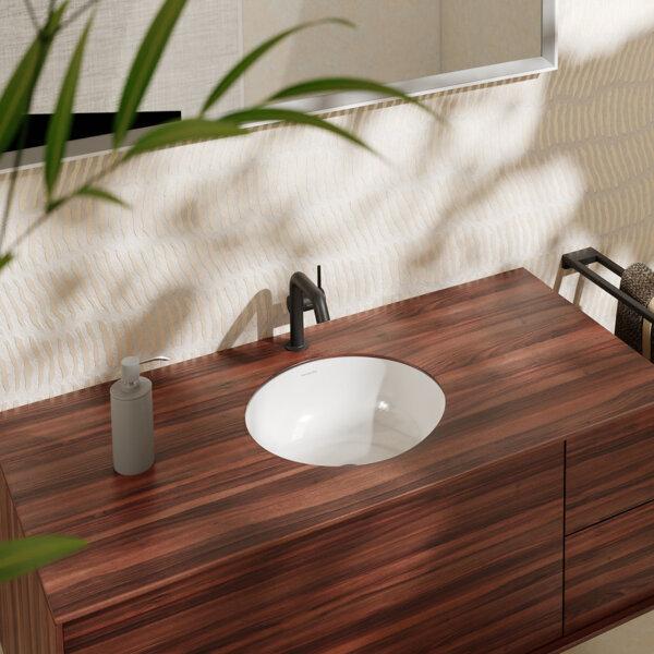 Produktbild hansgrohe Xuniva S Unterbauwaschtisch, Smart Clean, mit Überlauf, ohne Hahnloch, 400x400mm, weiss (425 mm)