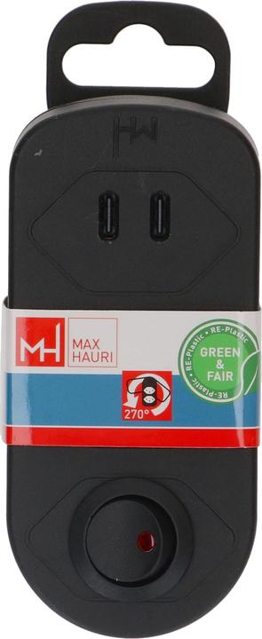 Actual product image Max Hauri ADAPT 1x Typ 13 USB-C/C 20W sw drehbar Green+ (Type 13, USB-C, 1x)