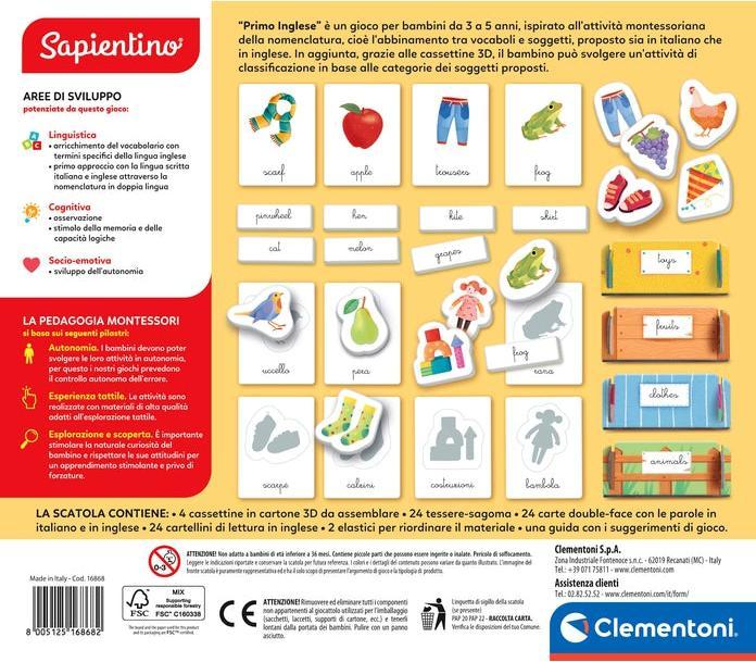 Produktbild Clementoni Sapientino Baby Montessori Primo Lernspielzeug (Englisch, 2 - 4 Jahre)