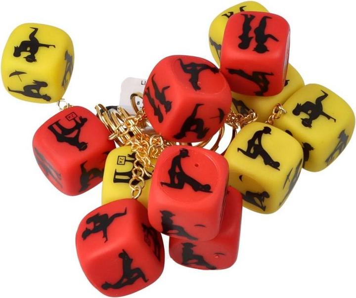 Immagine prodotto Diablo Picante Roter Würfel Schlüsselanhänger Haltungen Packung Mit 12 Einheiten