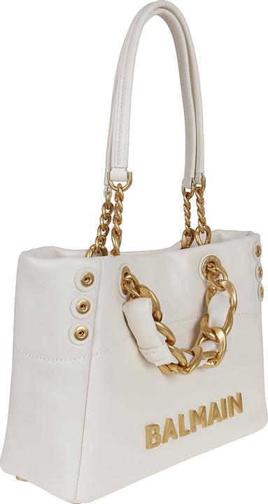 Produktbild Balmain 1945 soft small calfskin handbag, cream color