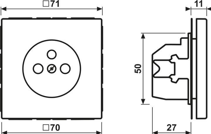Actual product image JUNG Socket outlet 1f aws glz LS UP IP20 ZP LS1520FKIWW