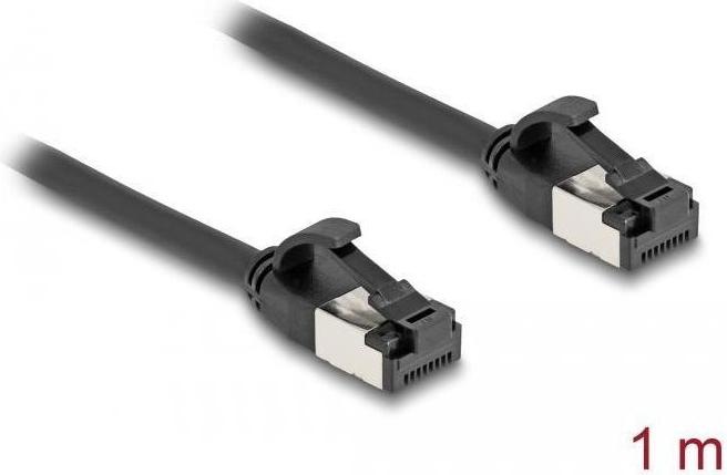 Delock Cavo RJ45 maschio-maschio Cat.8.1 flessibile 1 m nero (U/FTP, CAT8.1, 1 m)