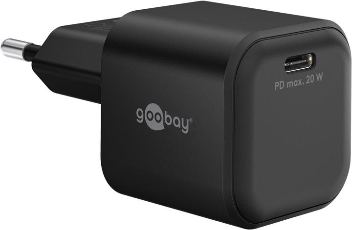Produktbild Goobay USB-C PD GaN Schnellladegerät Nano 20 W schwarz (20 W, 1 Port)