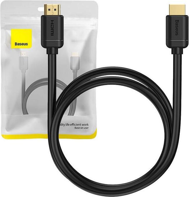 Actual product image Baseus High Definition Series HDMI 2.0 cable, 4K 60Hz, 0.75m (black) (0.75 m, HDMI, 2.0)