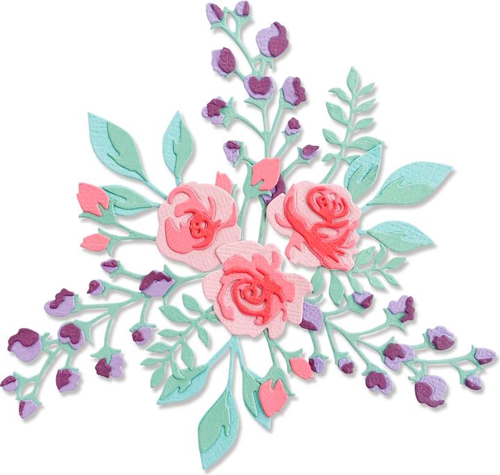 Actual product image Sizzix Thinlits punching template "Floral Layers 2"