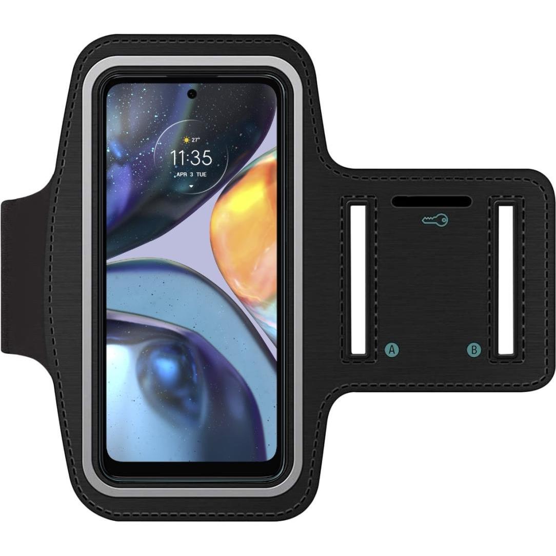 SmartFitness Motorola Moto G22 Handy Sport Armband, Smartphone Sportarmband, Schwarz