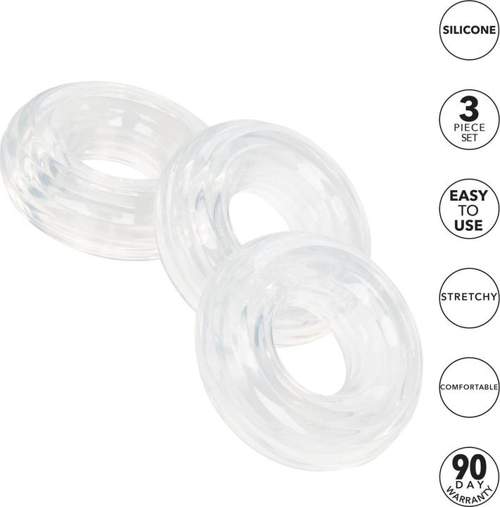 Actual product image CalExotics 3 Stacker Rings (2 cm)