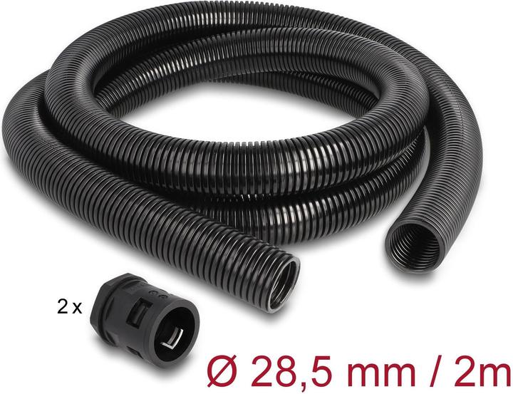 Produktbild Delock Kabelschlauch 2 m x 28.5 mm Schwarz (Kabelschlauch, 200 cm)