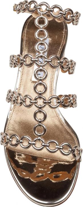 Immagine prodotto Aquazzura Aquazzurra infinity chain ​​35 sandal in mirrored leather, gold color (38)