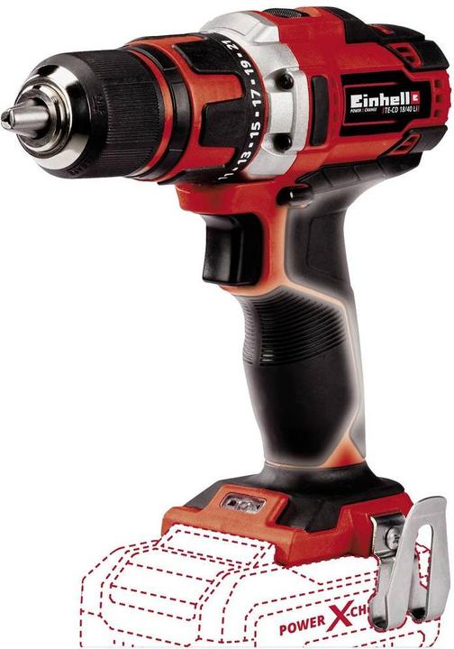 Produktbild Einhell Power X-Change TE-CD 18/40 Li 1855565+2936800 Akku-Bohrschrauber 18 V Li-Ion inkl. 16-tlg. Bit-Set