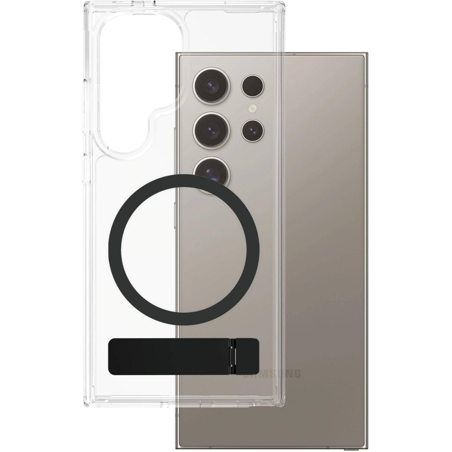 PanzerGlass CARE by  Feature Case Transparent m. Schwarz Kickstand & Qi Compatible Samsung Galaxy S (Samsung Galaxy S25 ...