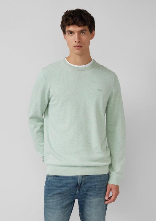 Produktbild s.Oliver Strickpullover Baumwollpullover mit Logo-Stickerei (XL)