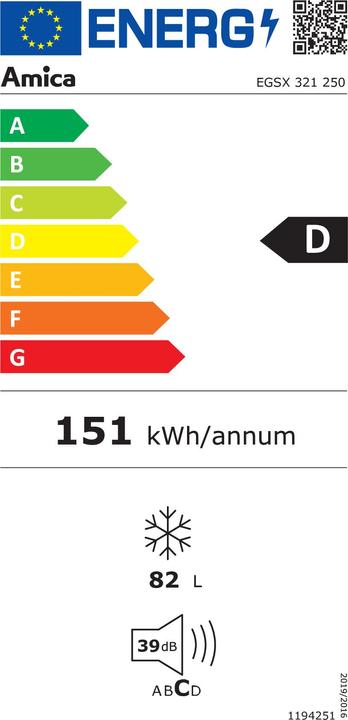 Energie-Label Amica EGSX 321 250 (Einbau, 82 l)