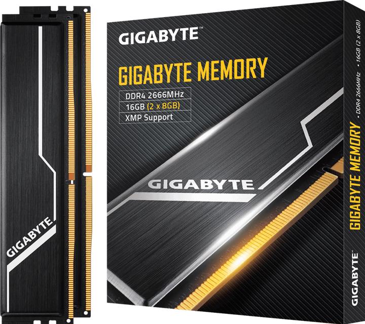 Actual product image Gigabyte GP-GR26C16S8K2HU416 (2 x 8GB, 2666 MHz, DDR4-RAM, DIMM)