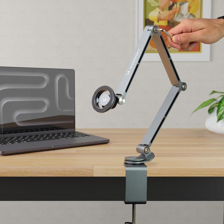 Actual product image Wozinsky WTY0YS1 Magnethalterung, 360° drehbar, solide, für Telefon und Tablet - grau