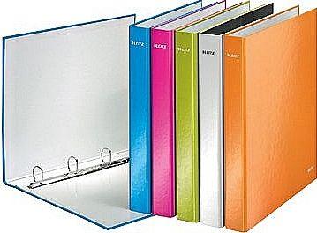 Produktbild Leitz Ringbuch WOW, DIN A4, Hartpappe, violett 4 D-Ring-Mechanik, Rückenbreit: 40 mm, Ringdurchmesser: (A4, 40 mm)