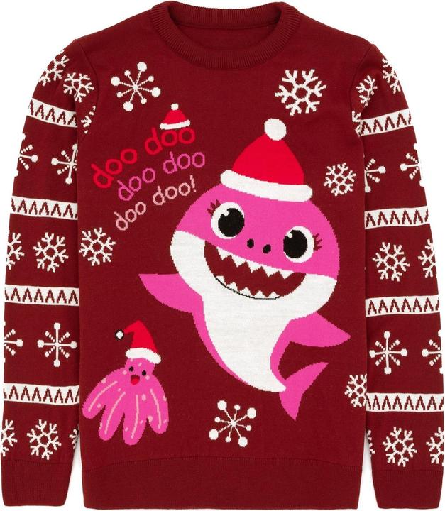 Immagine prodotto Pinkfong Maglia natalizia da donna/ragazzo Mamma Squalo (L)