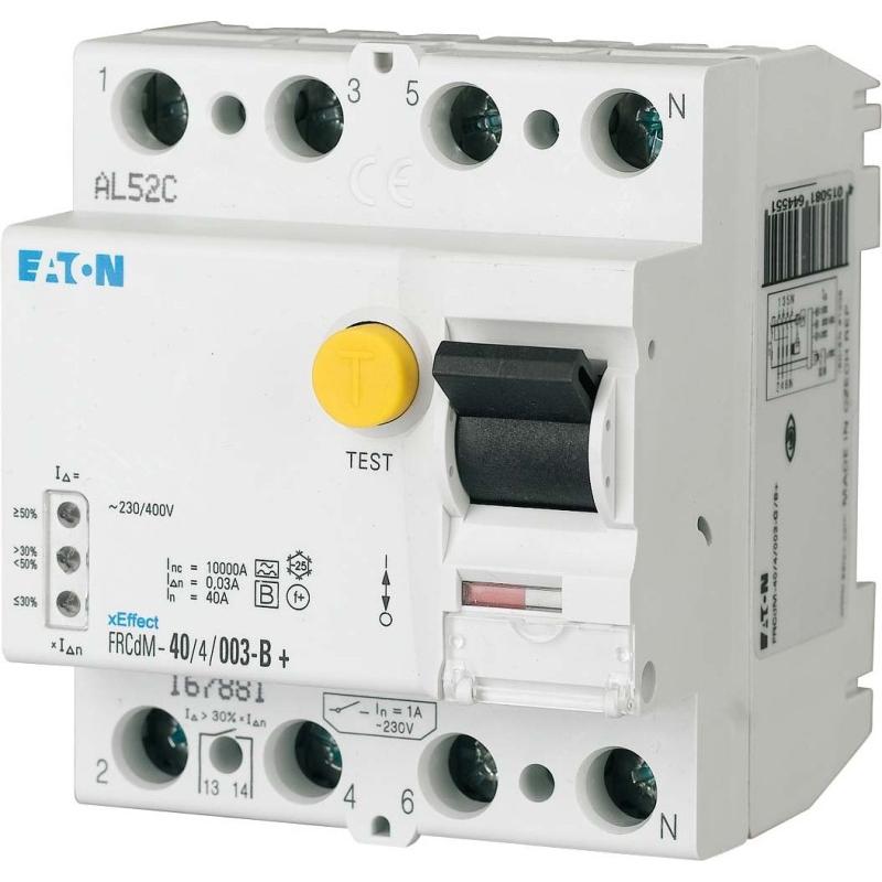 Eaton, Schutzschalter, MOE FRCDM-63/4/03-S/B+ dig. FI-Schalter 63A 4p 300mA Typ S/B+