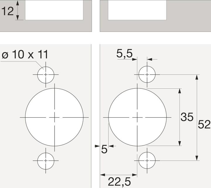 Actual product image Hettich Falttürscharniere
