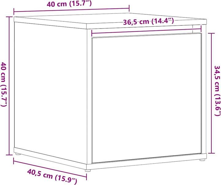 Produktbild vidaXL Schlafzimmer Aufbewahrung (40 x 40 x 40 cm)