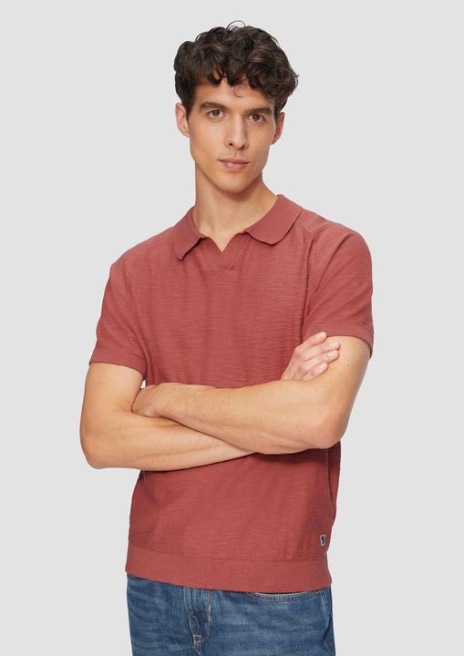 Image du produit S.Oliver Strickpullover Gestricktes Poloshirt mit Flammgarnstruktur (XXL)