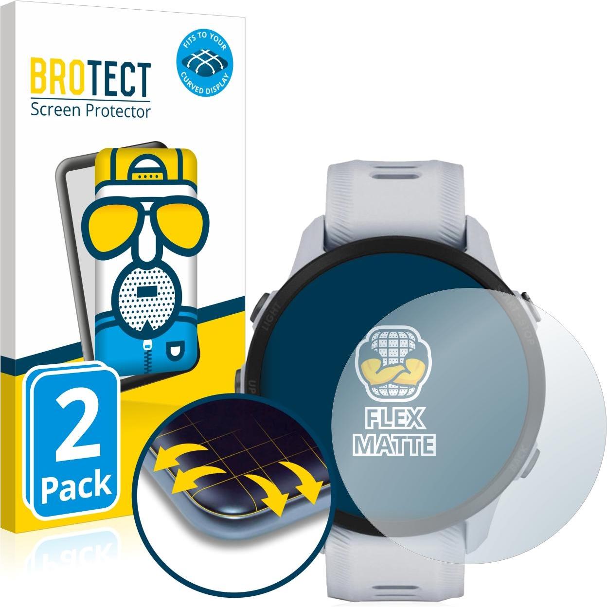 BROTECT Full-Cover Displayschutz Matt, Smartwatch Schutzfolie, Grau