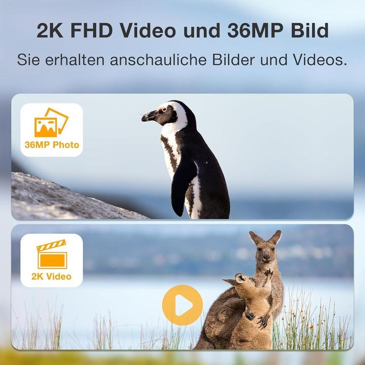 Image du produit Voopeak 2er Wildkamera-Set mit Bewegungsmelder & Nachtsicht, 2K HD