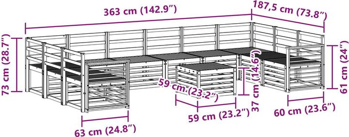 Produktbild vidaXL Outdoor-Sofa