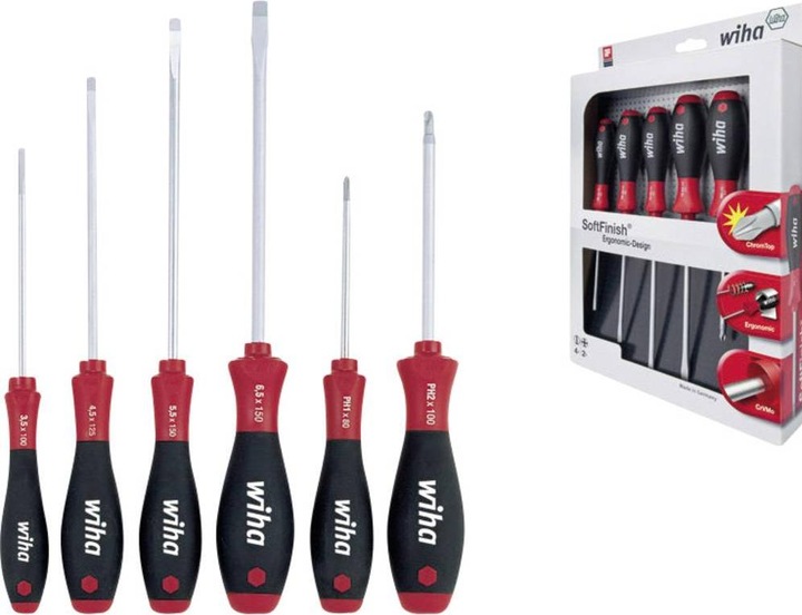 Actual product image Wiha Screwdriver set (Slotted screws, Phillipps cross recess (PH))