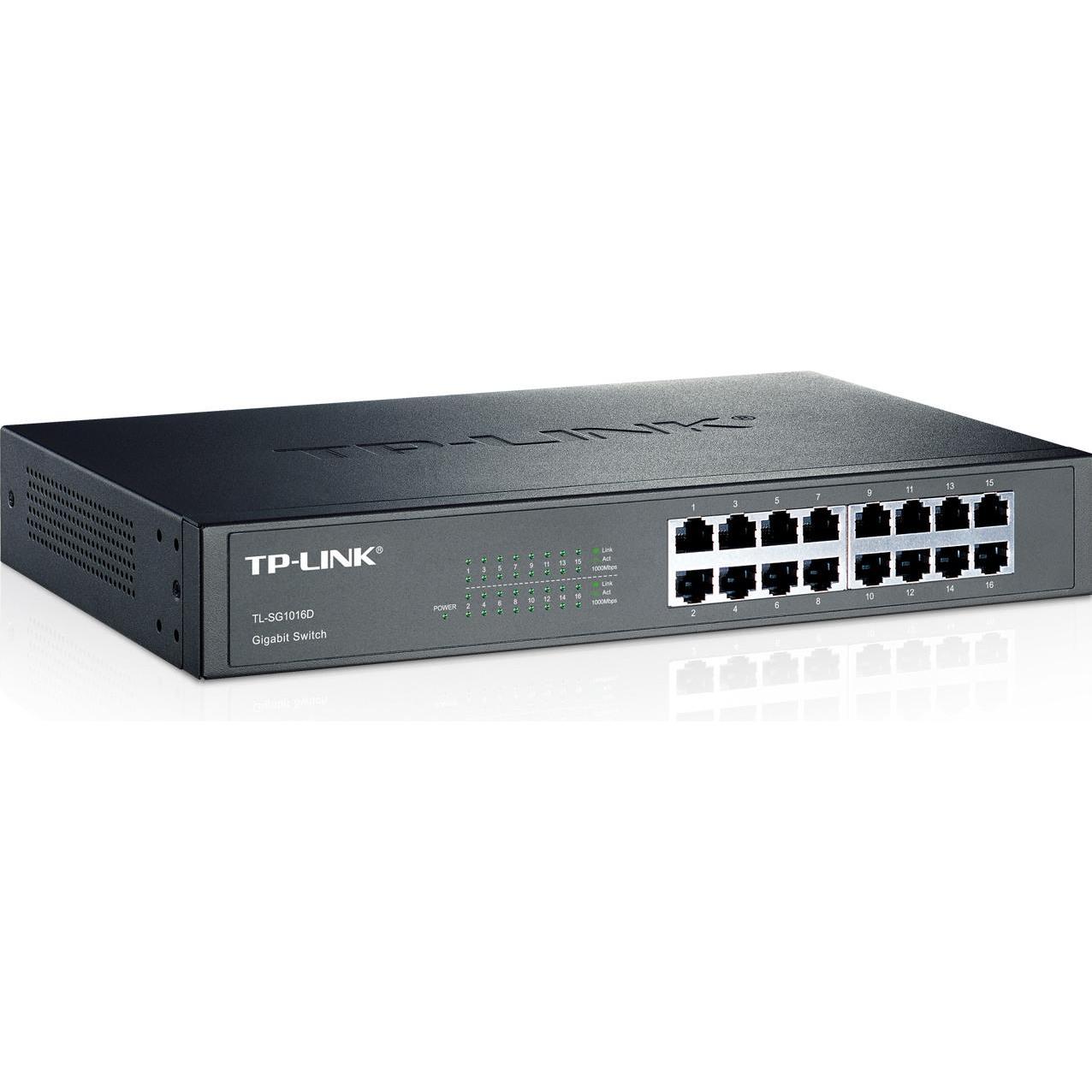 Thumbnail - TP-Link Tl-Sg1016d (16 Ports), Netzwerk Switch, Schwarz